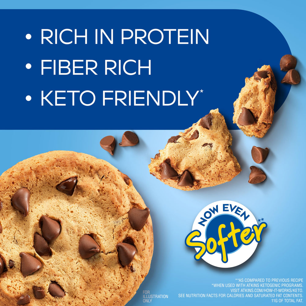 Atkins Chocolate Chip Protein Cookie in lunchbox ready for midday snack