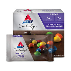 Atkins Endulge packaging with a 20-count box for on-the-go snacking.