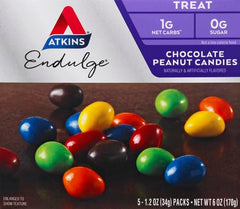 Atkins Endulge peanuts detail highlighting nut inclusion and crunch.