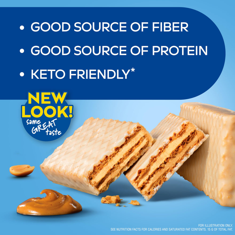 Atkins Peanut Butter Protein Wafer Crisps crisp texture close-up.