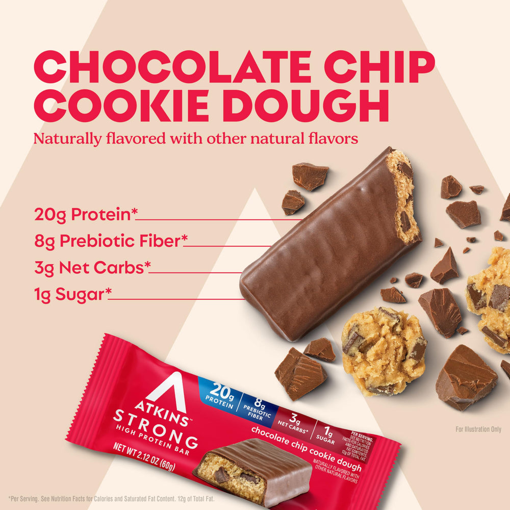 Atkins Strong Bar close-up of chocolate coating for indulgent texture