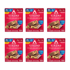 Atkins Strong Chocolate Chip Cookie Dough Bar front view, a protein-packed snack