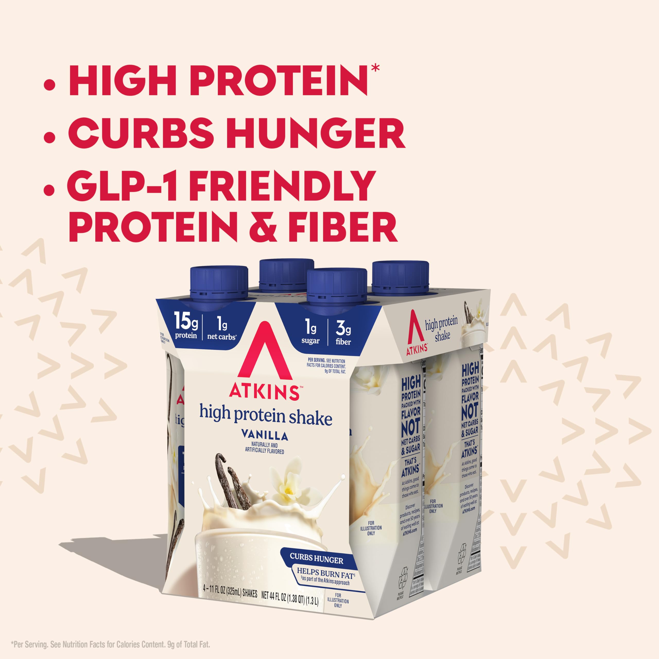 Nutrition facts label shows 1g sugar and low net carbs