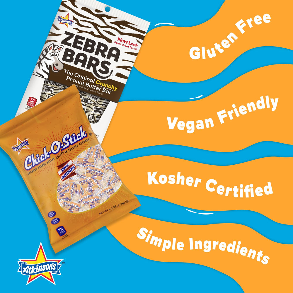Atkinson's gluten-free kosher vegan labels on packaging