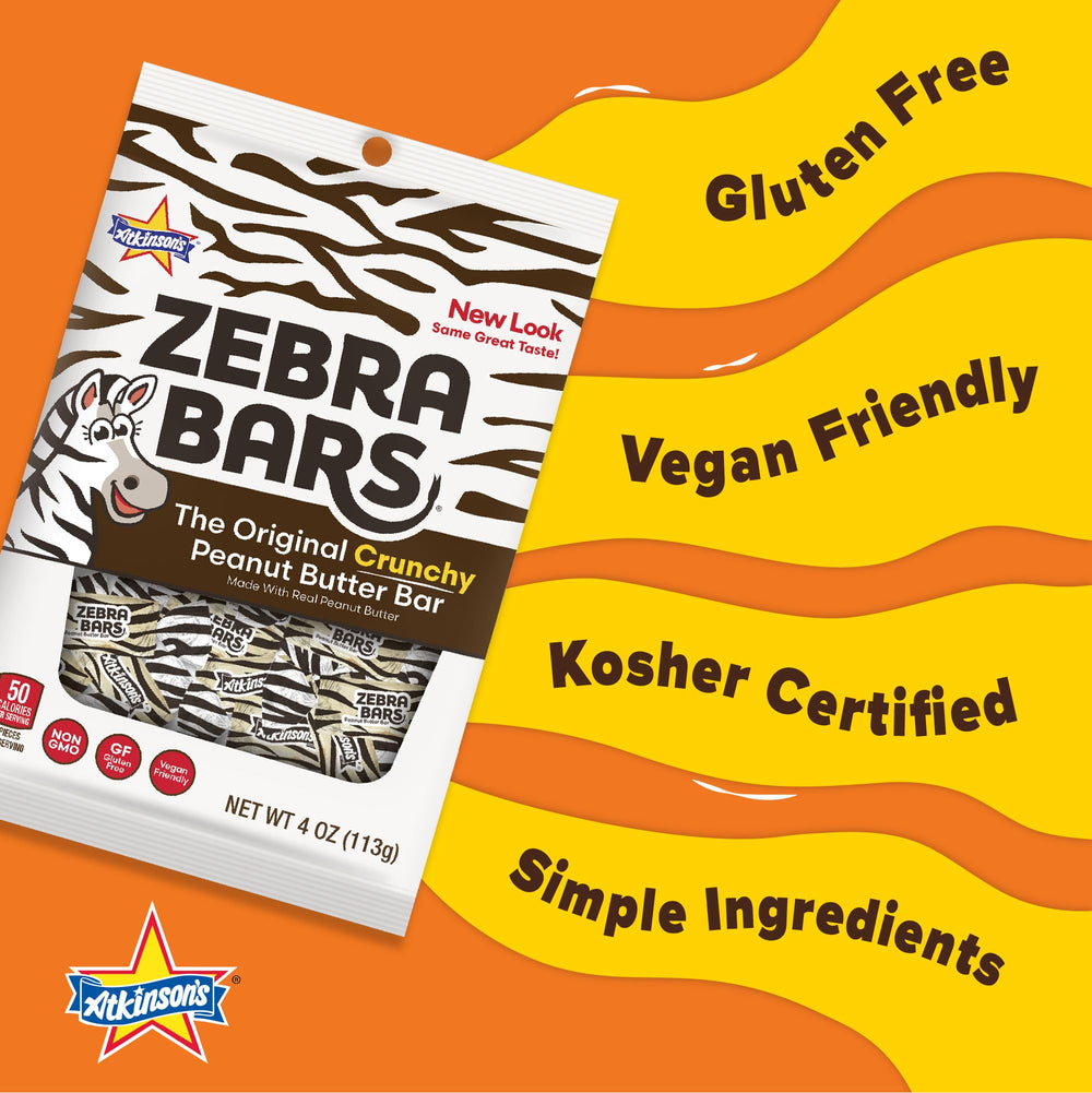 Vegan, gluten-free Atkinson's bars with bold peanut taste.