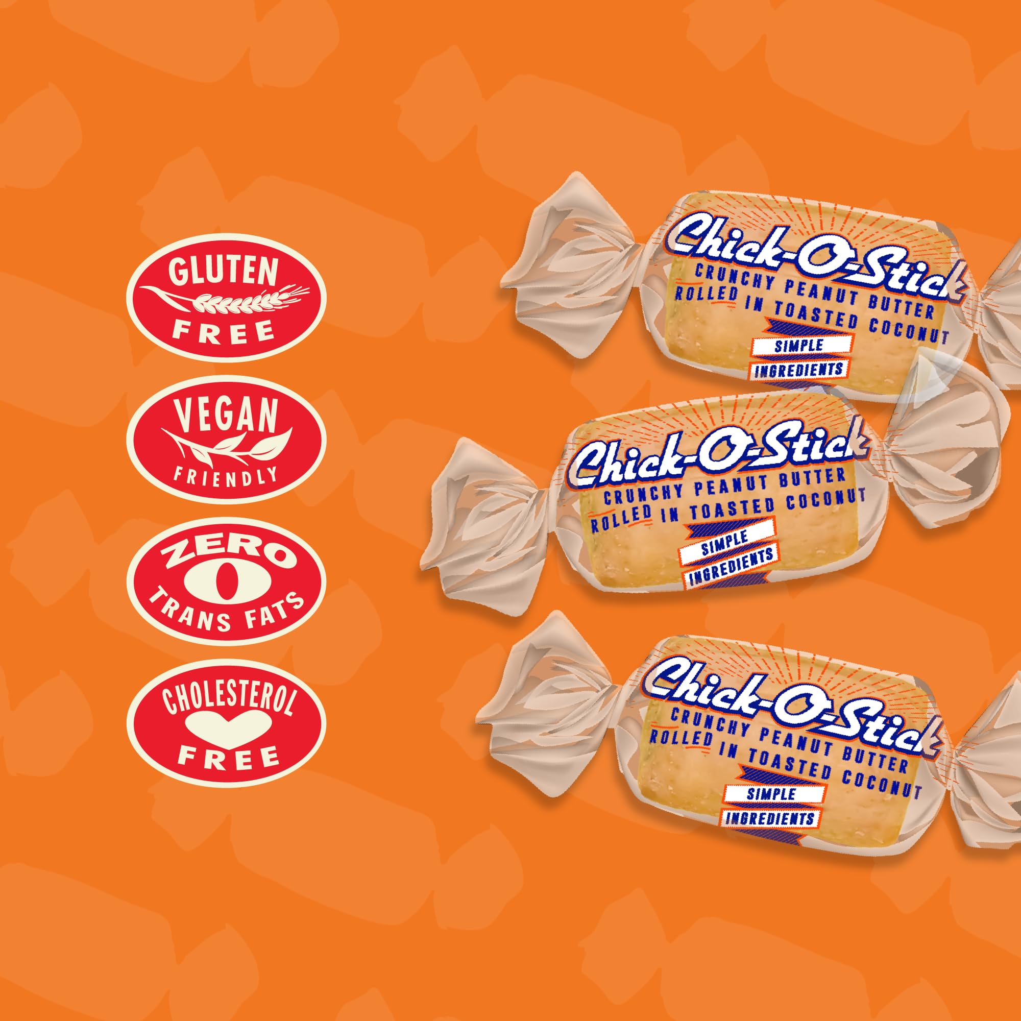Atkinson's Chick-O-Sticks Nuggets individually wrapped for freshness and sharing.