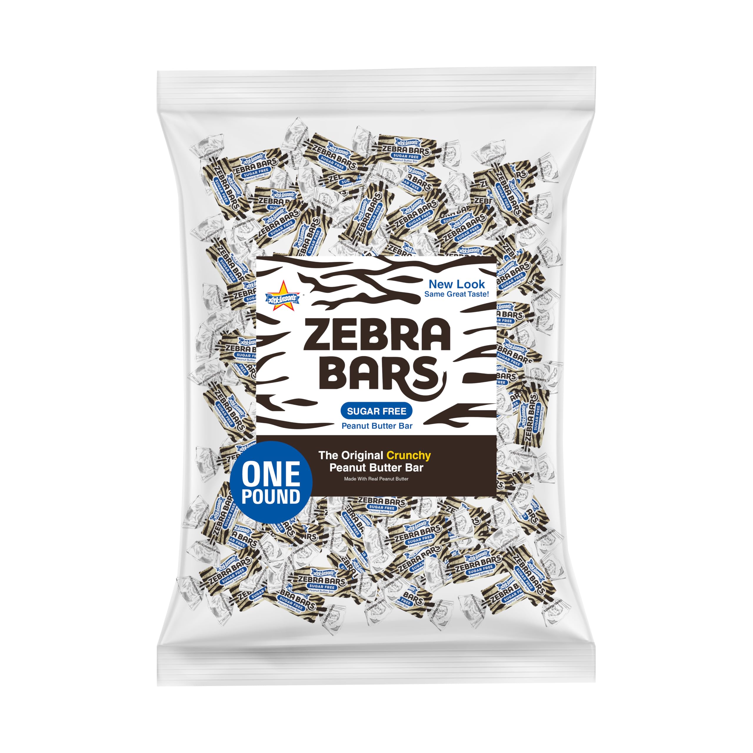 Atkinson's Sugar Free Peanut Butter Bars; crunchy texture ideal for guilt-free snacking