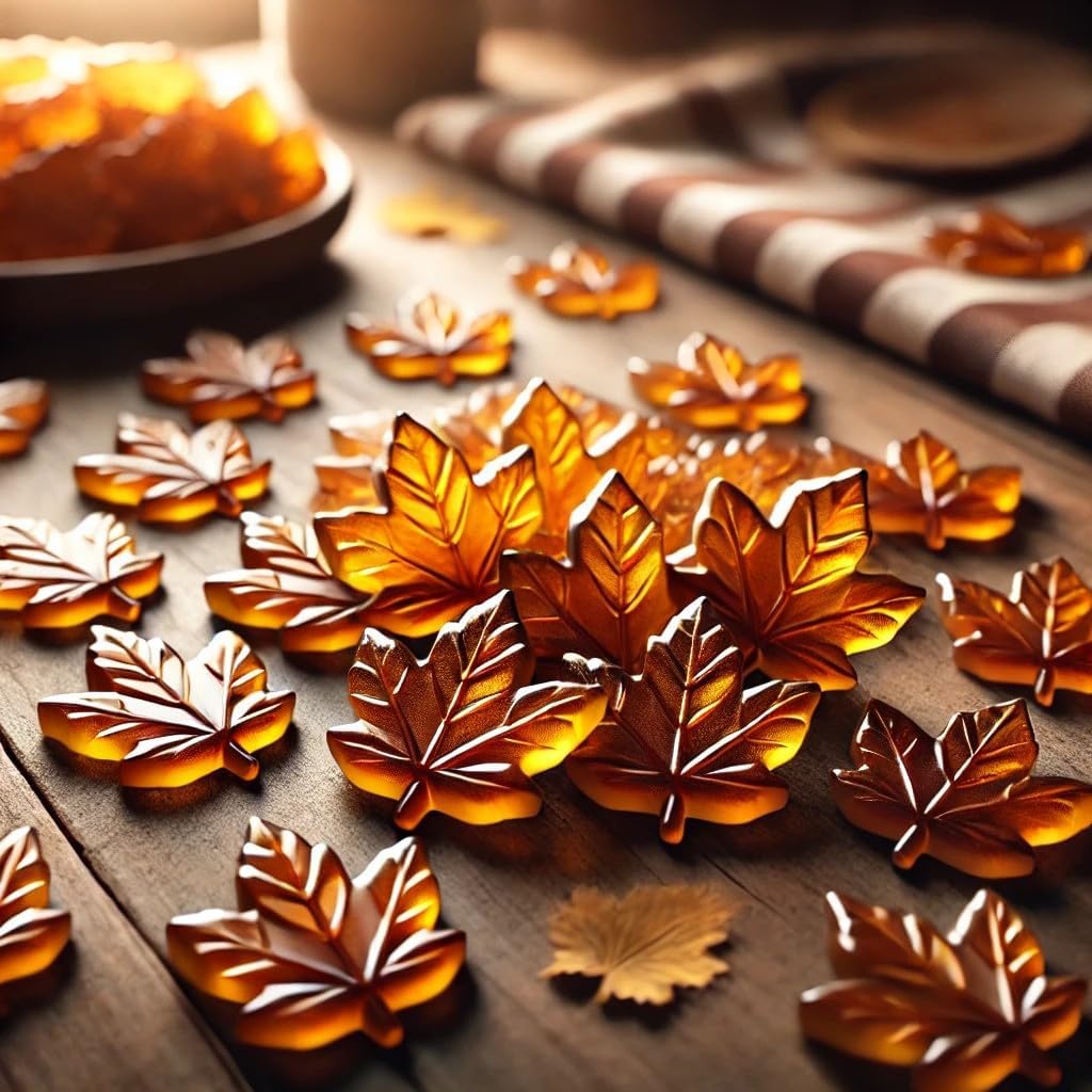 Atlantic Rush handcrafted maple candy close-up emphasizing artisanal care.