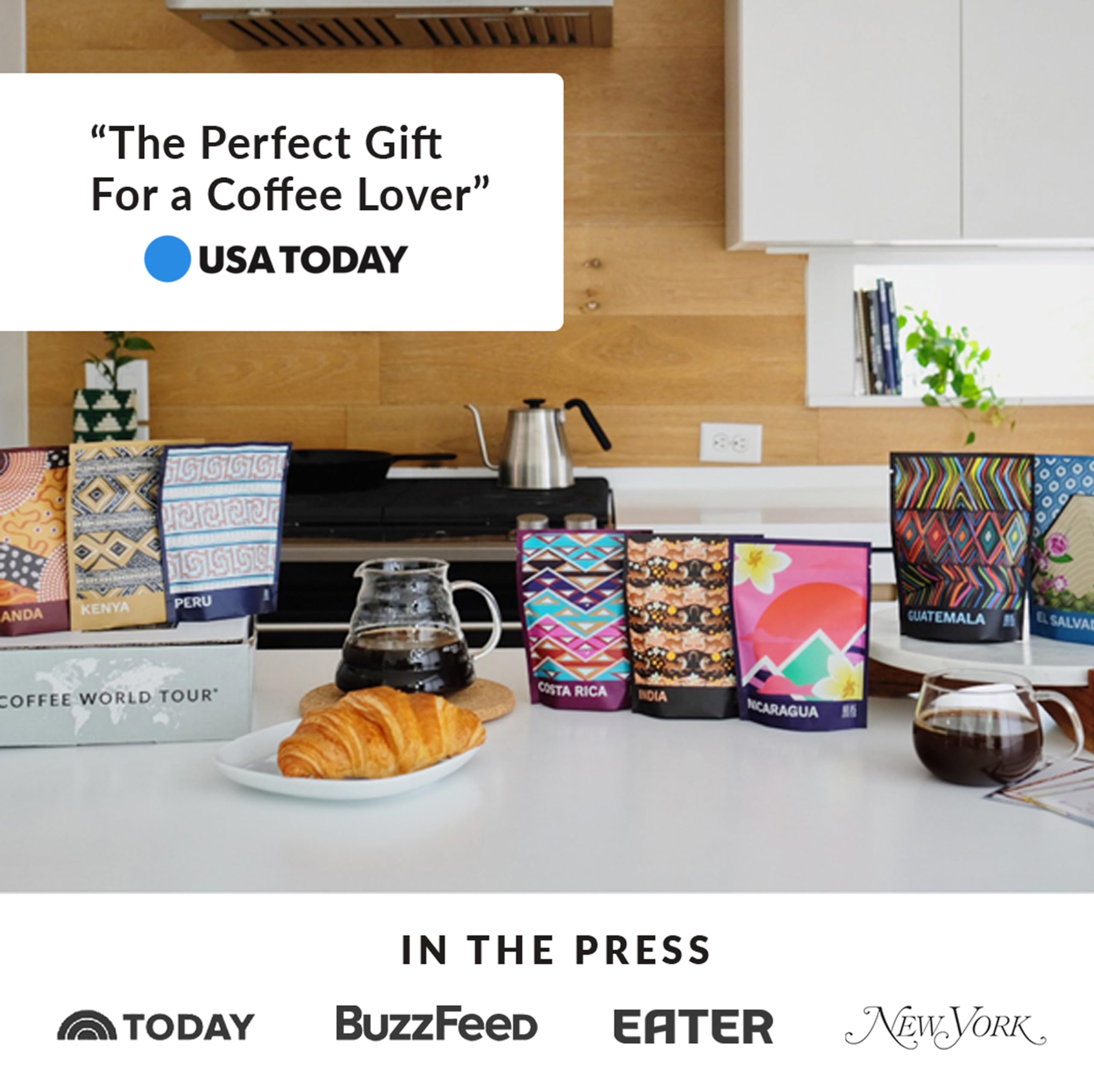 Atlas Coffee Club country postcards accompany each roast for a travel-inspired tasting
