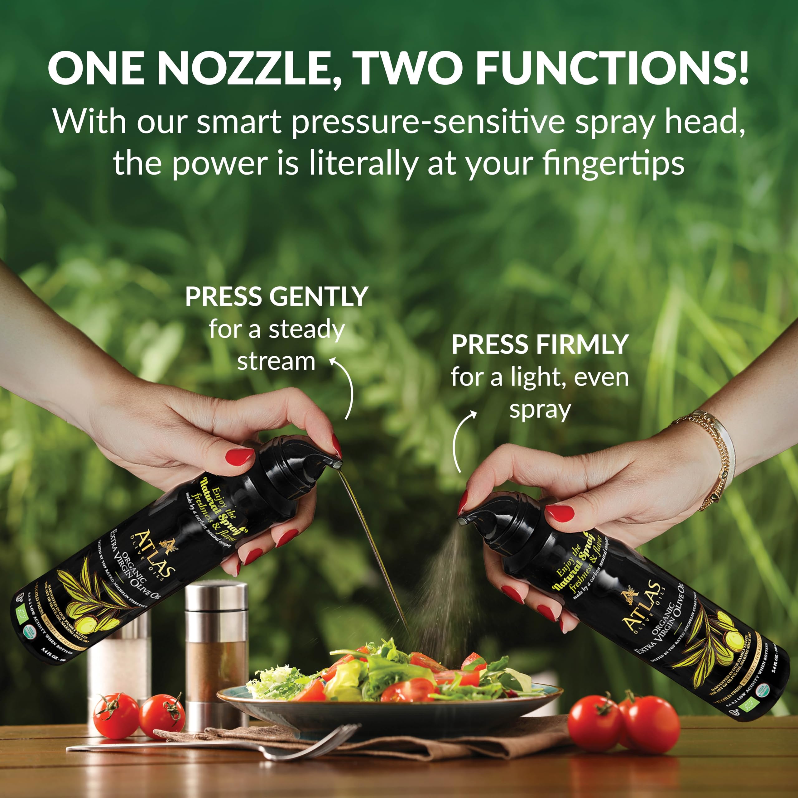 Atlas Hydroxytyrosol-rich EVOO label highlights premium compounds