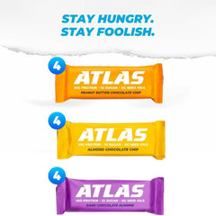 Atlas Real Food Protein Bar ingredients closeup highlights peanuts as the primary ingredient
