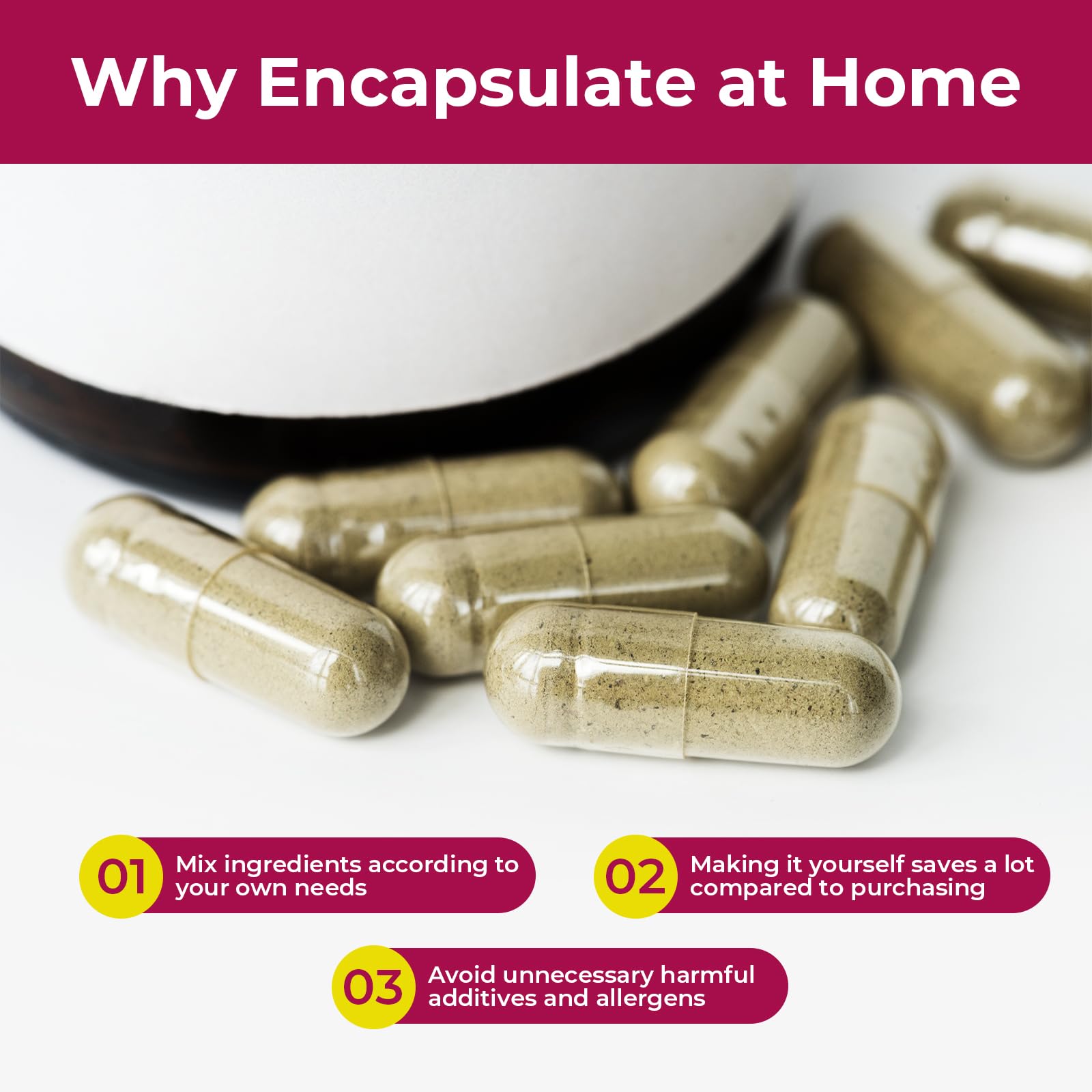 ATLEMISME size-4 clear capsules for herbal blends