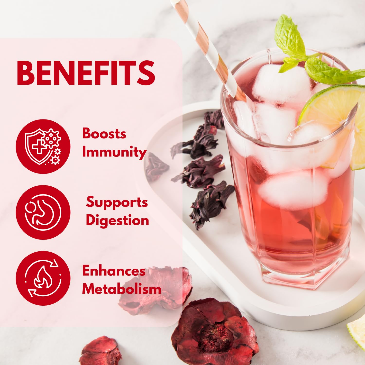 Attaya hibiscus infusion ready to serve as a natural blend