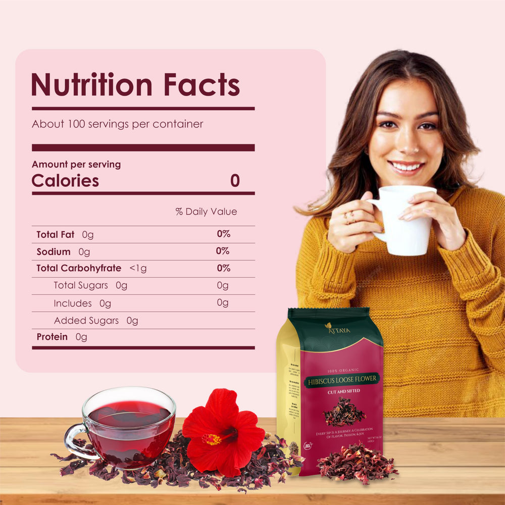 Attaya hibiscus loose-leaf tea for refreshing, caffeine-free brews