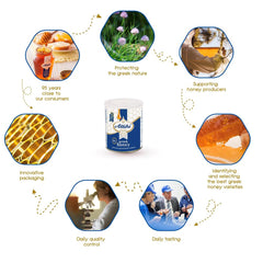 Attiki honey thyme wildflowers pour shows herbal sweetness for marinades and beverages.