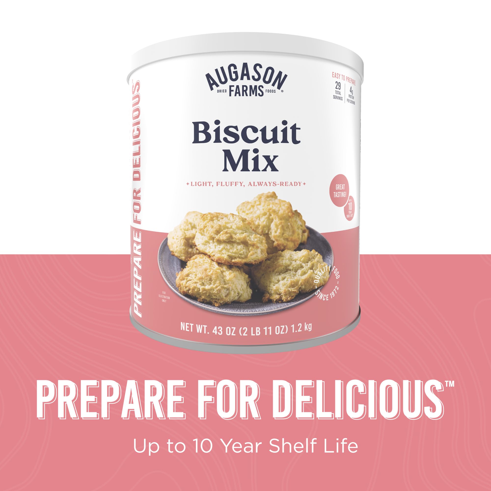Oven-baked biscuits with Augason Farms mix for breakfast