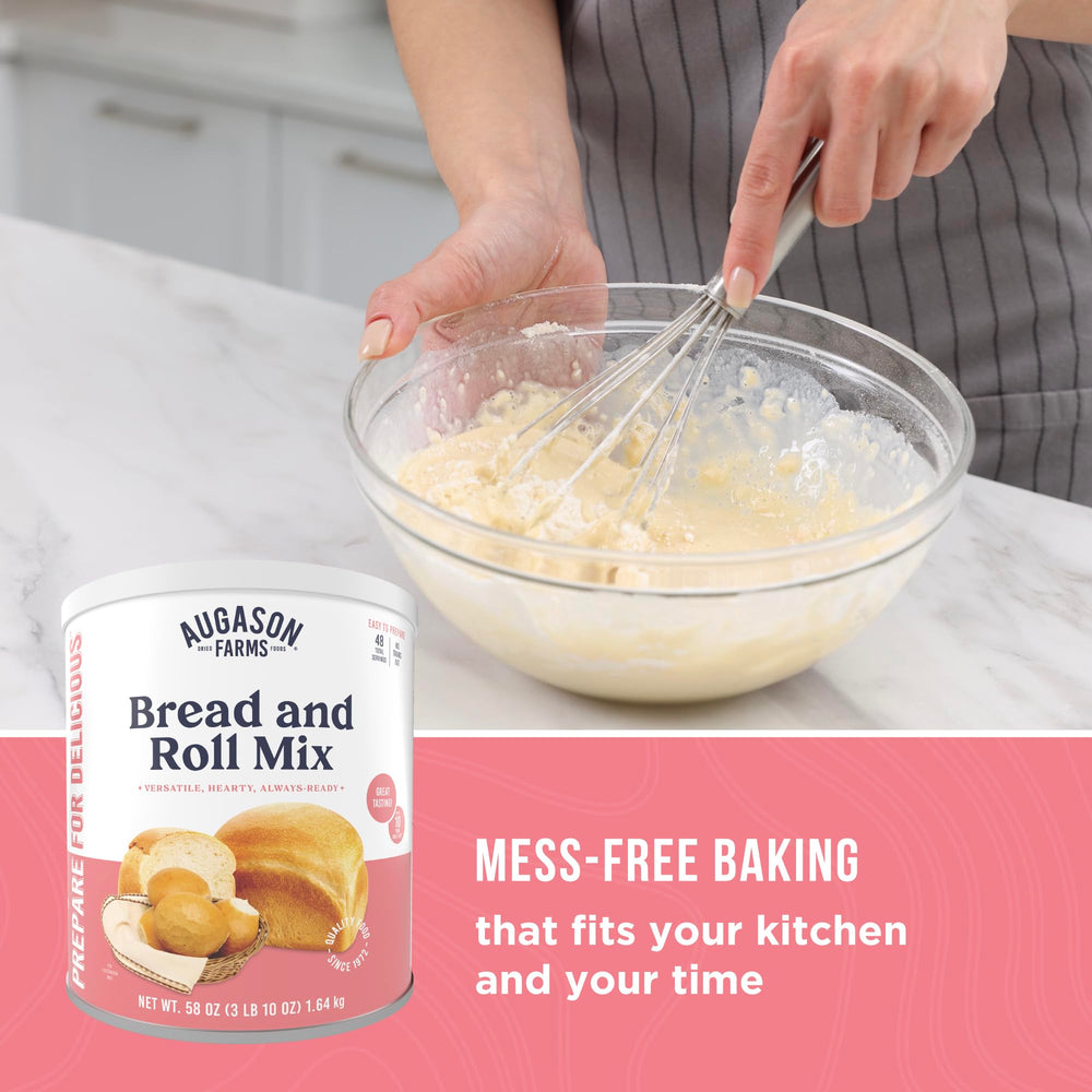 Augason Farms bread and roll mix can ready-to-eat meals base for meals
