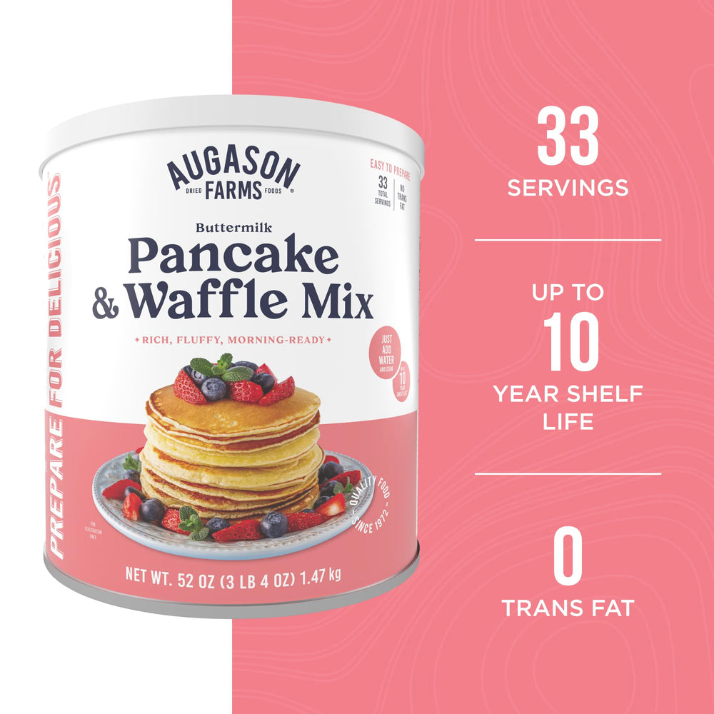 Fluffy buttermilk pancakes on a plate for family breakfast