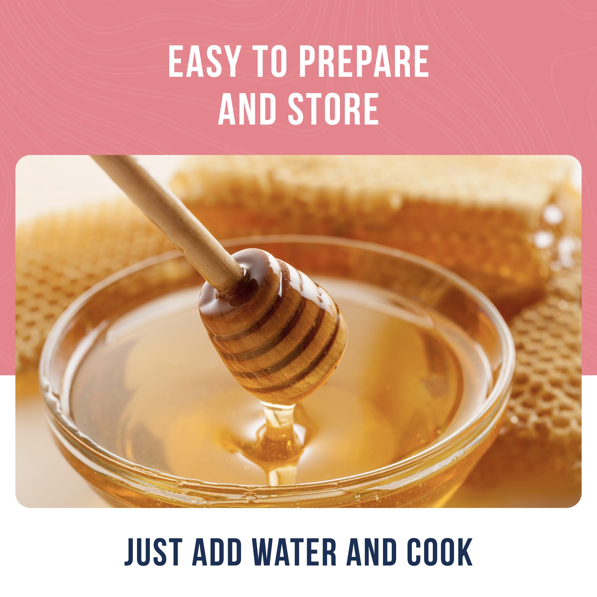 Augason Farms powdered honey and sugar sprinkled over cereal or toast.
