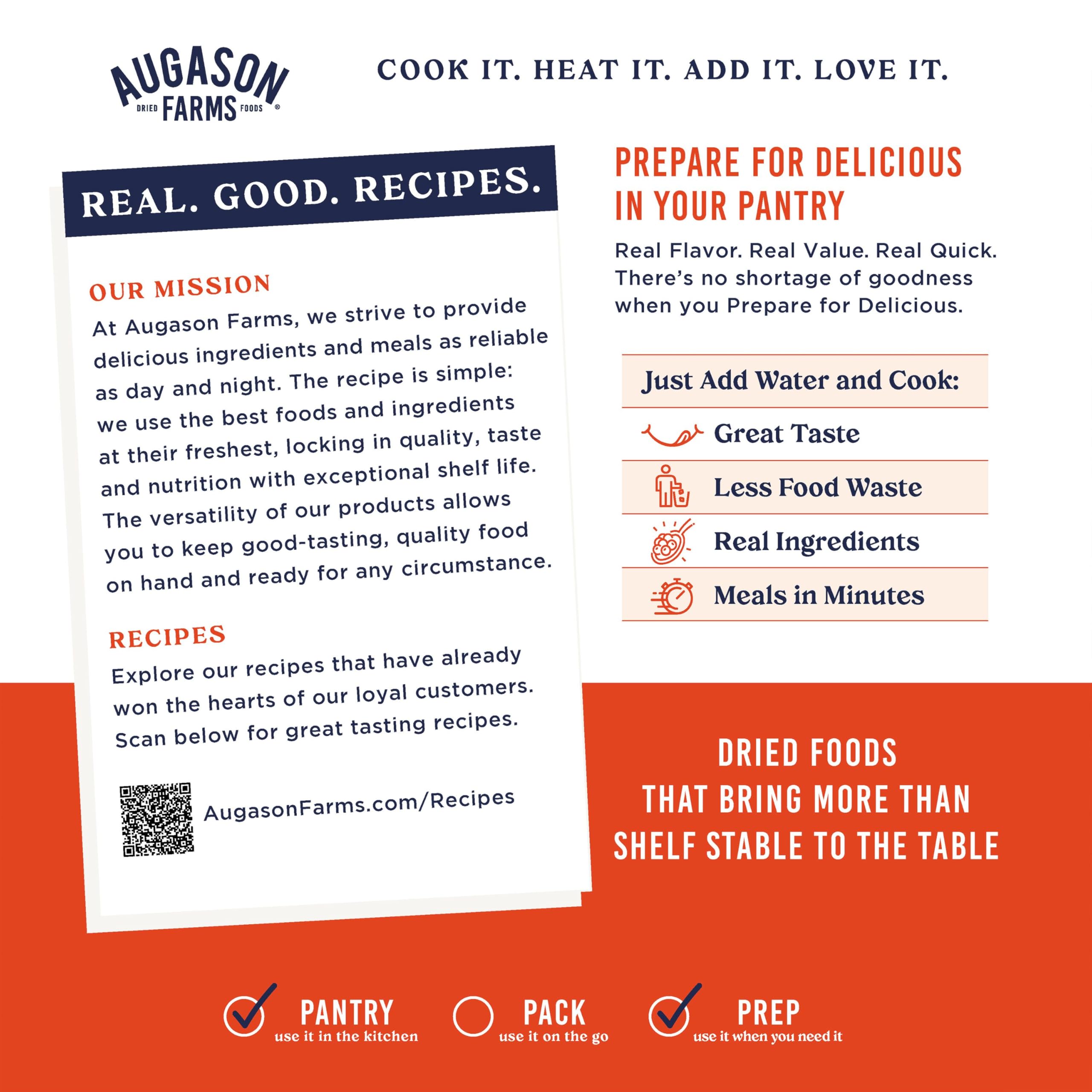 Augason Farms Shelf-stable Packaging shows rugged exterior ready for storage.