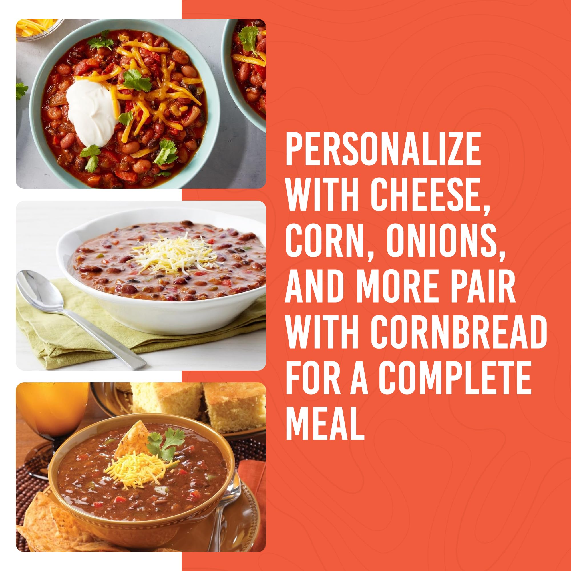 Augason Farms Southwest Chili Mix served in bowl offers comforting nourishment