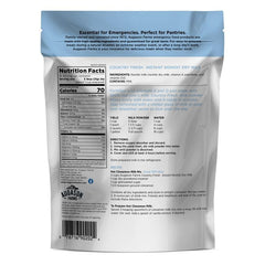 Augason Farms vitamin-fortified milk powder used for baking and beverages.