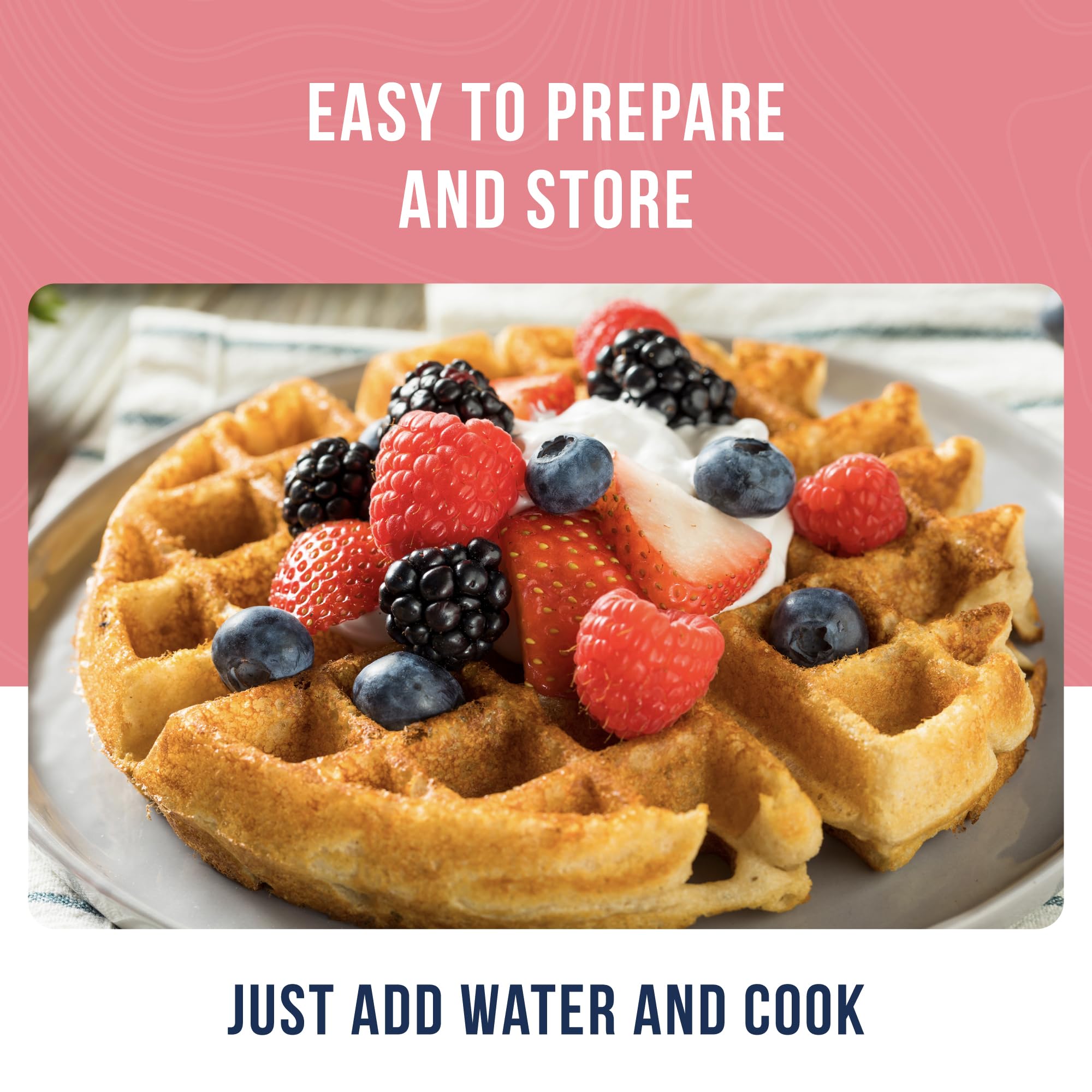 Golden waffles ready after quick skillet cooking