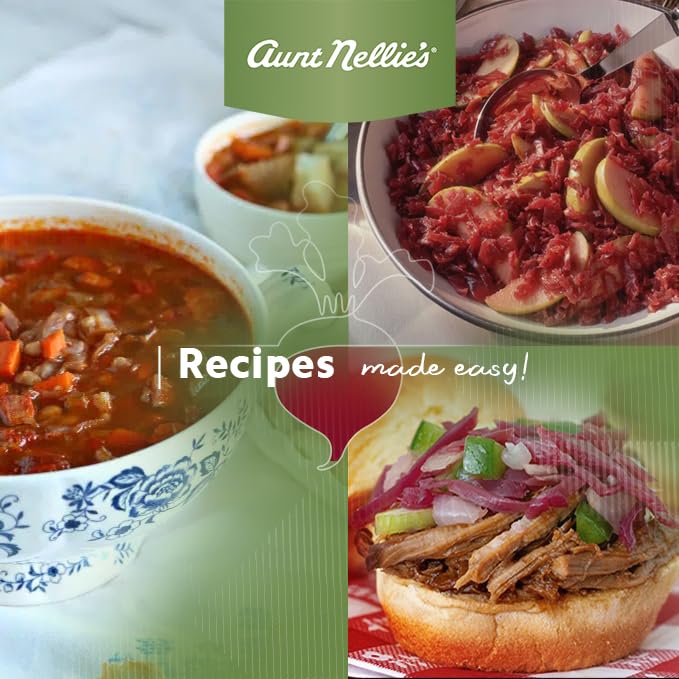Aunt Nellie's Sweet & Sour Red Cabbage four-pack, ready for family meals