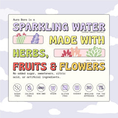 Aura Bora full pack of 18 cans, showcasing the best selling herbal bubbly varieties.