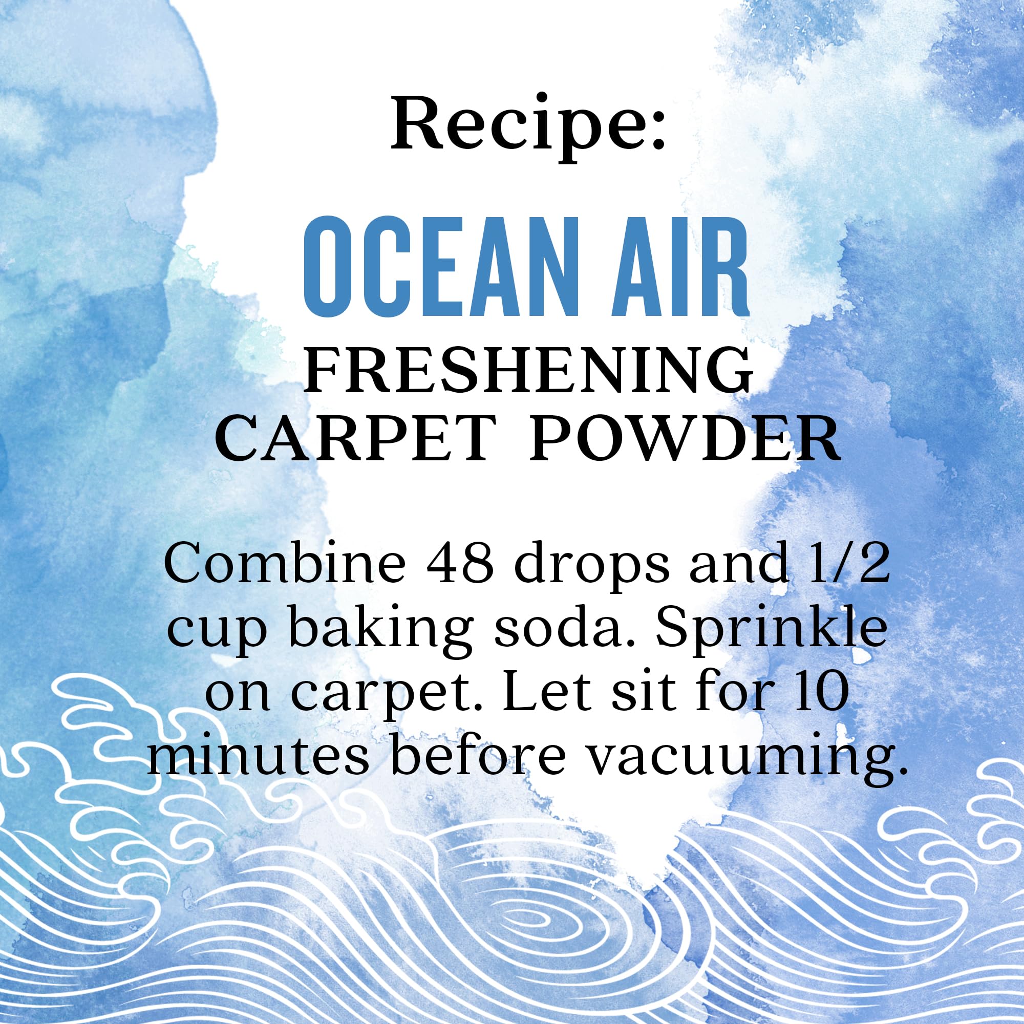 Aura Cacia Ocean Air label detail emphasizes pure essential oils.