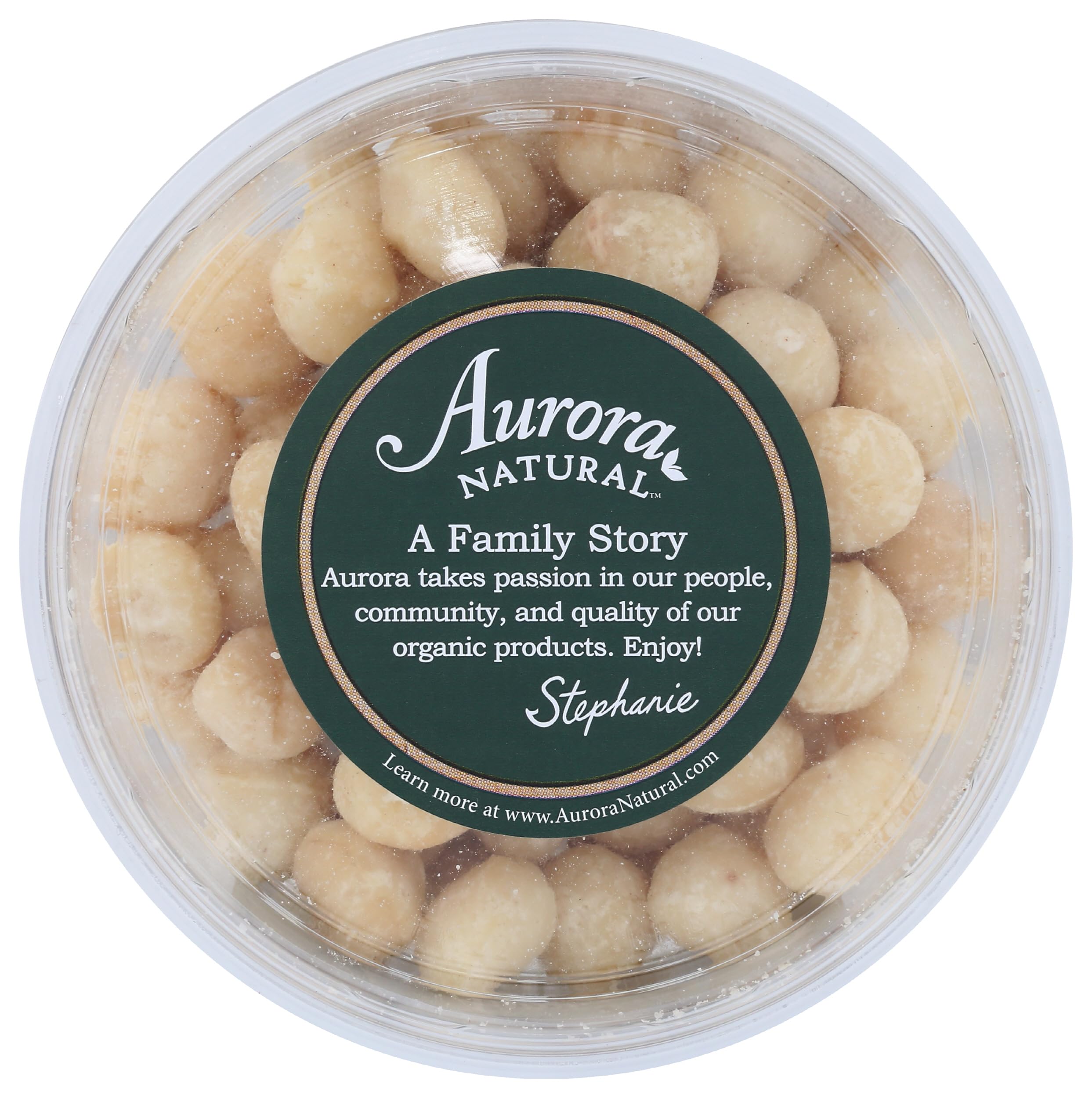 Aurora Products Macadamia Nuts Raw snack-ready jar for on-the-go