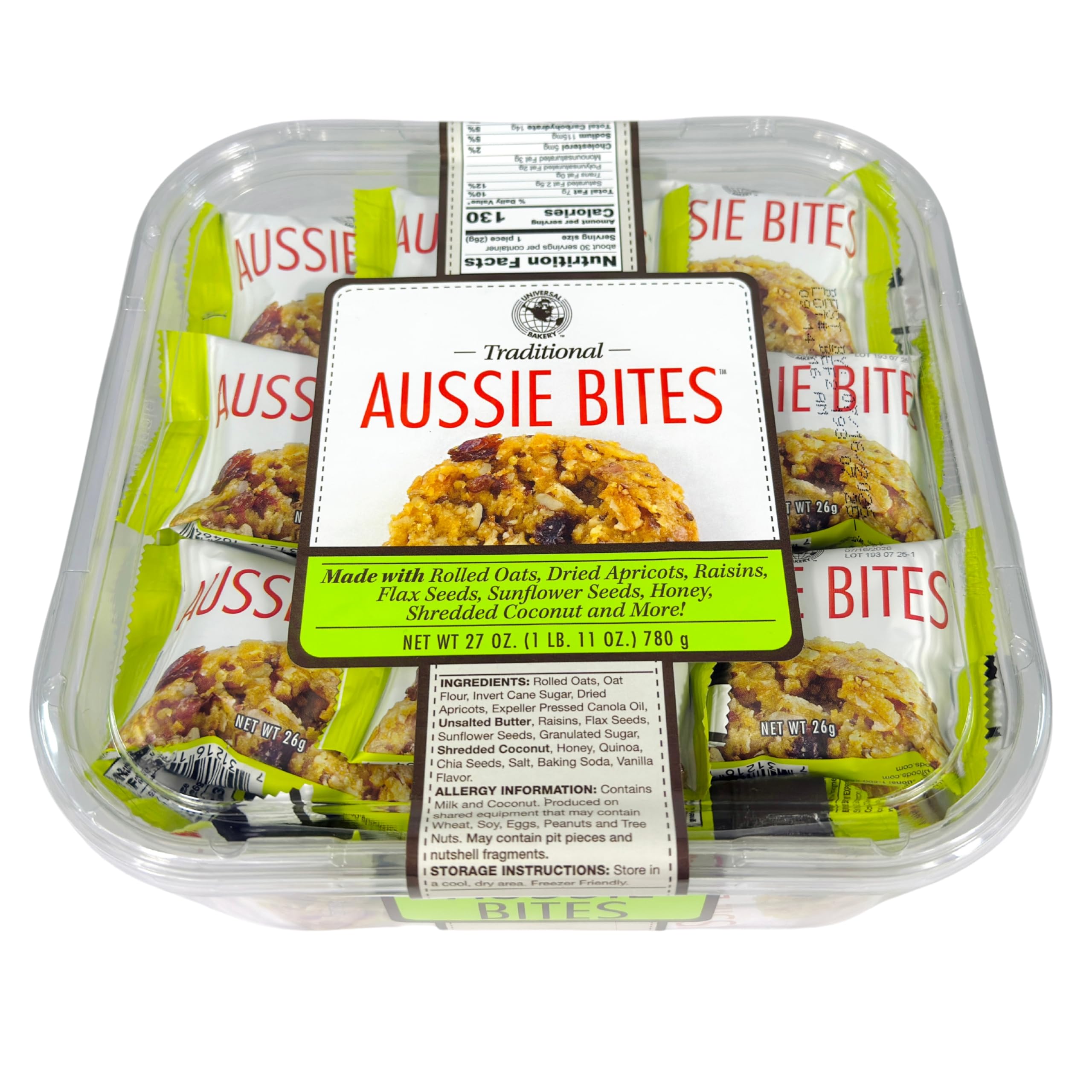 Honey and shredded coconut add richness to Aussie Bites without guilt.