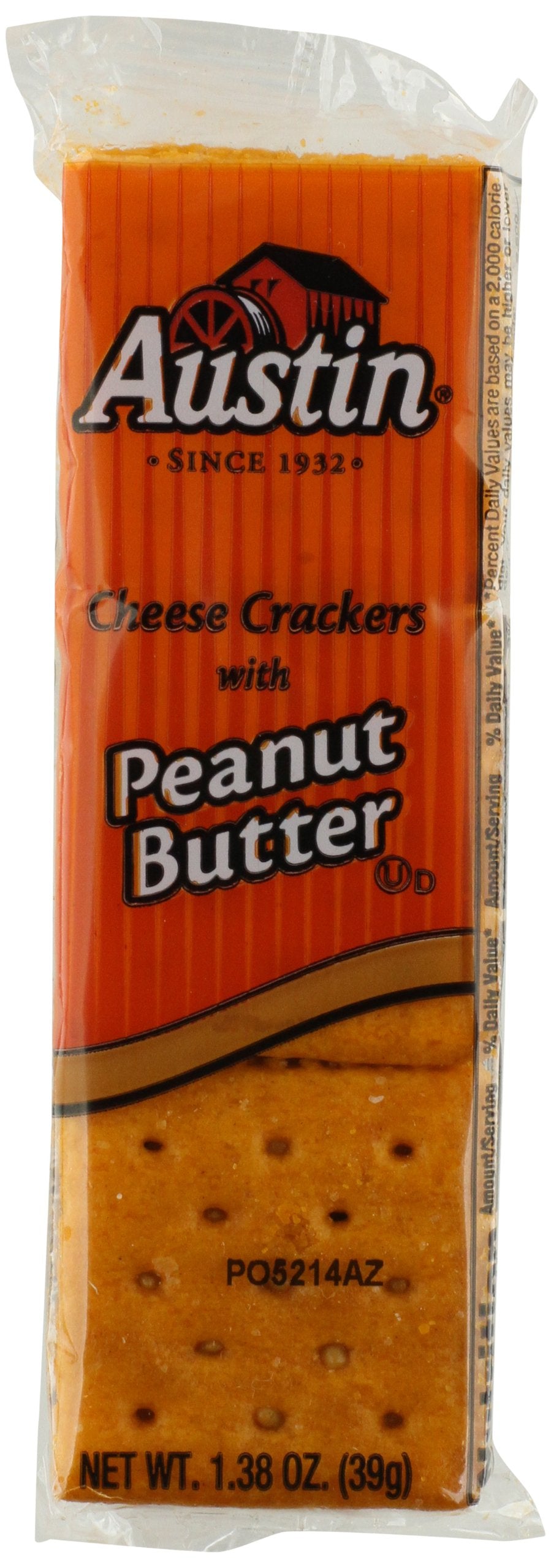 Austin Cheese Crackers with Peanut Butter pack for portable snacking