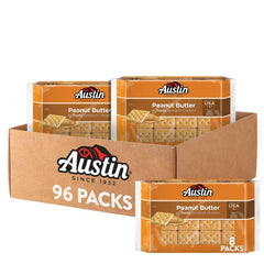 Austin Sandwich Crackers toasty peanut butter bite for on-the-go snacking.