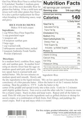 Authentic Foods rice flour packaging shows 3 lb bulk option for pros and home bakers.