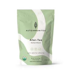 Autoimmuni-Tea lemon balm tea bag close-up for gentle relaxation