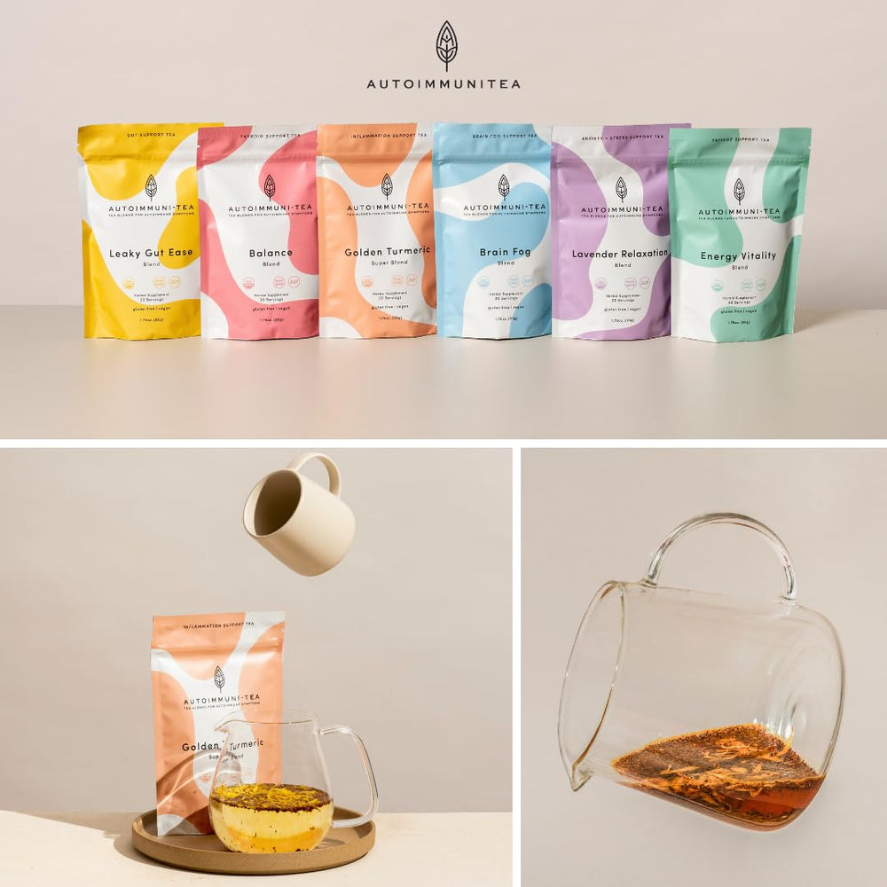 Autoimmuni-Tea morning ritual cup promoting mindful daily wellness.
