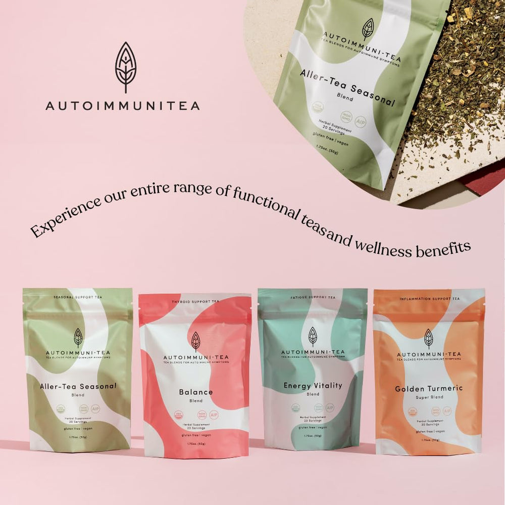 Autoimmuni-Tea plastic-free sachets emphasize eco friendly packaging