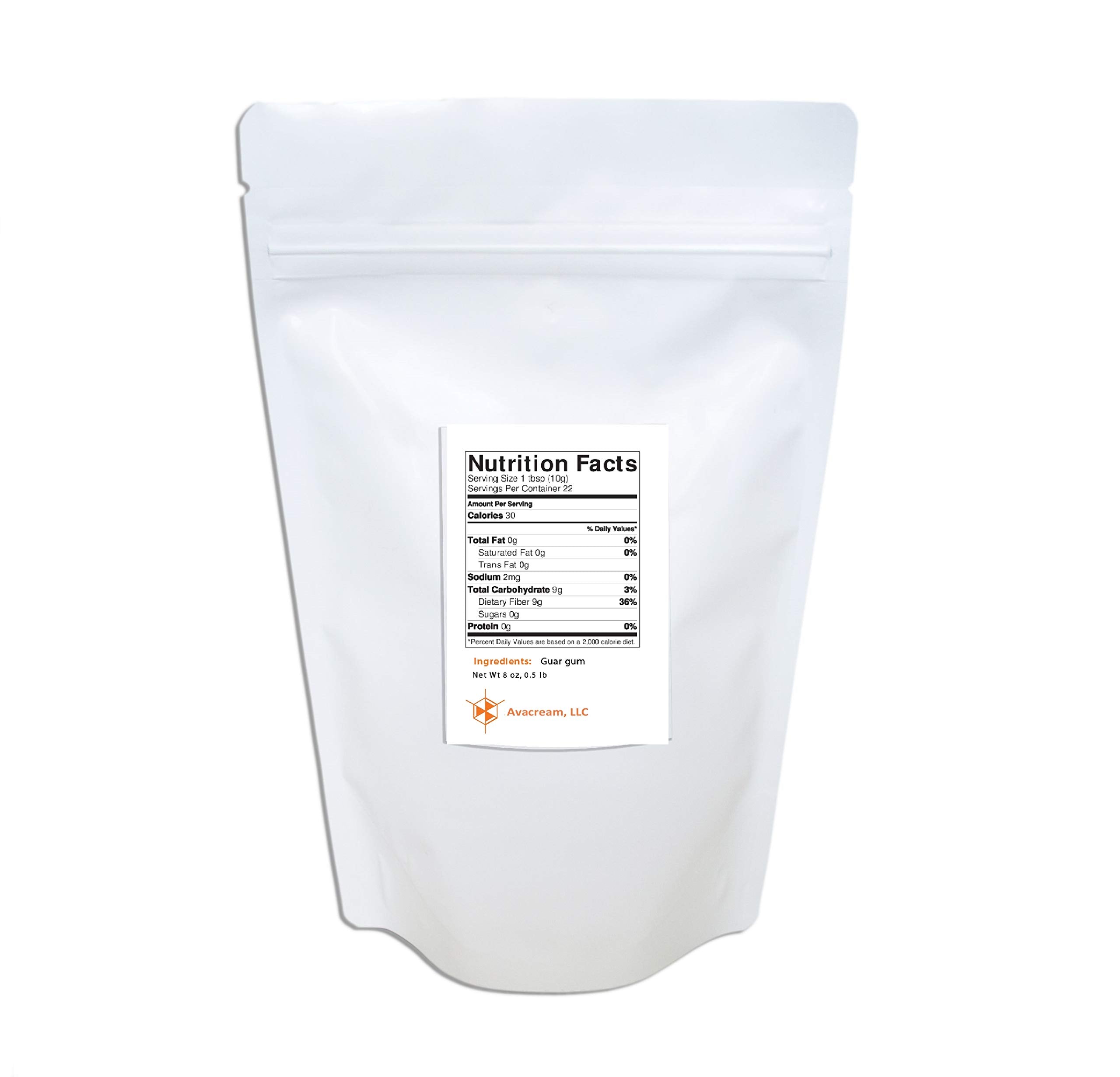 Avacream Guar Gum Powder used in baking and sauces to improve texture.