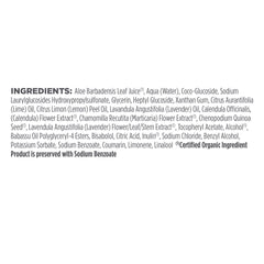 Avalon Organics Nourishing Lavender Shampoo lather on hair demonstrates smooth, manageable strands.