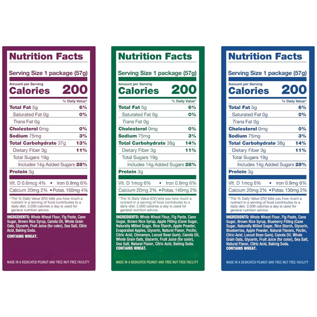 Avama Whole Wheat Fig Bars Blueberry flavor for a wholesome snack at work or school.