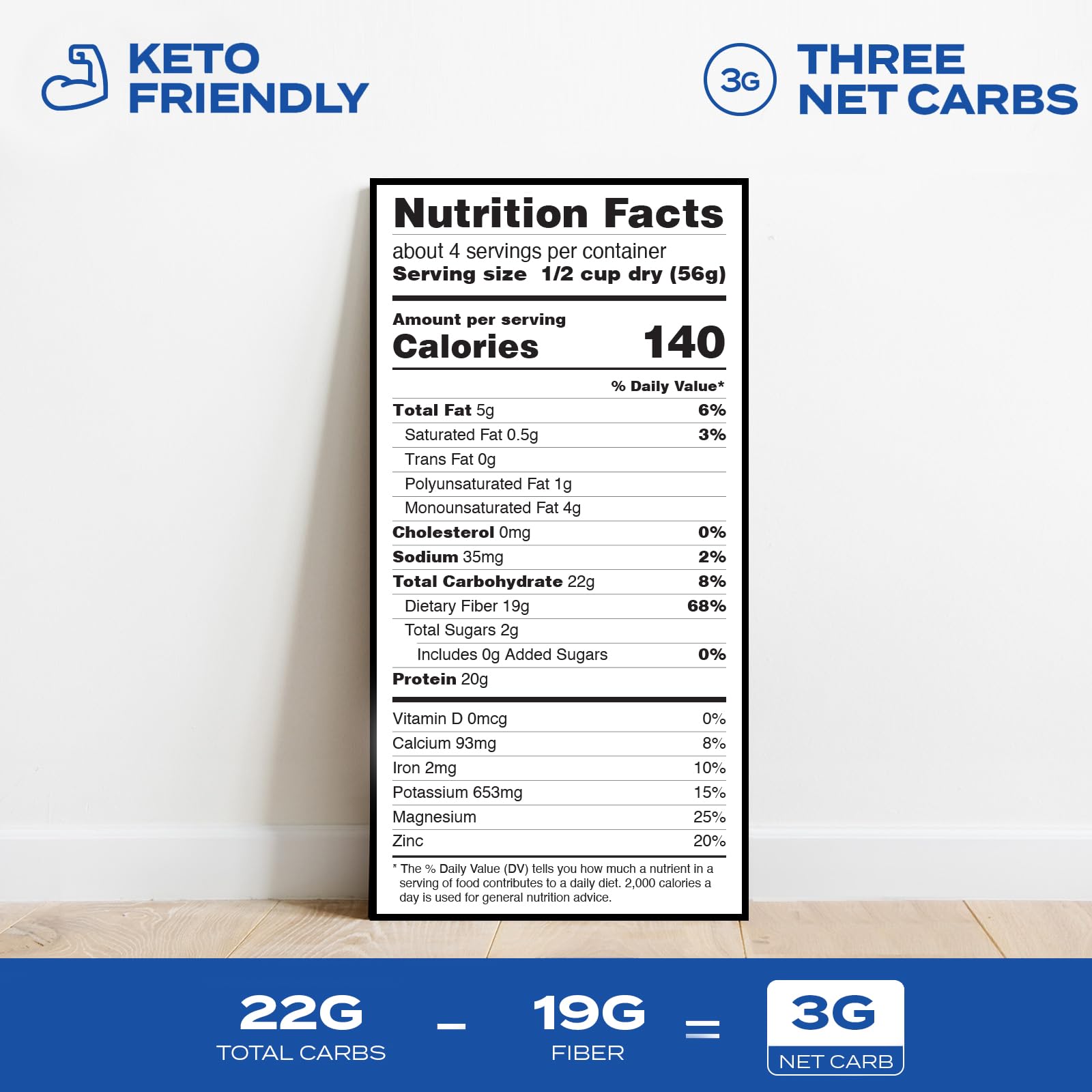 Aviate Keto Pasta Elbows featuring high protein, 20g per serving.