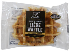 Avieta Belgian Pearl Sugar Waffles twelve individually wrapped portions for quick breakfasts.