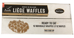 Avieta waffles ready to heat—oven, toaster, or microwave for quick indulgence.