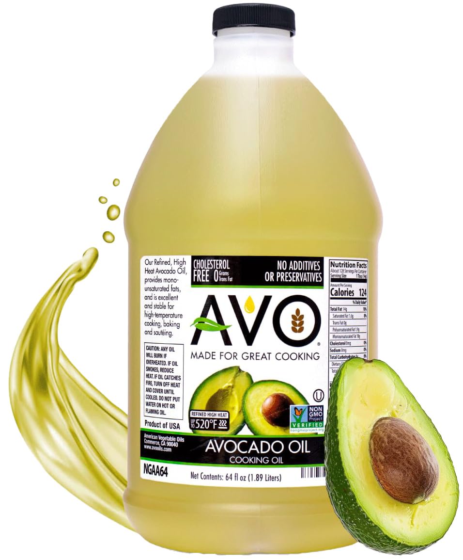 AVO bulk avocado oil 64oz bottle for everyday cooking with clean flavor
