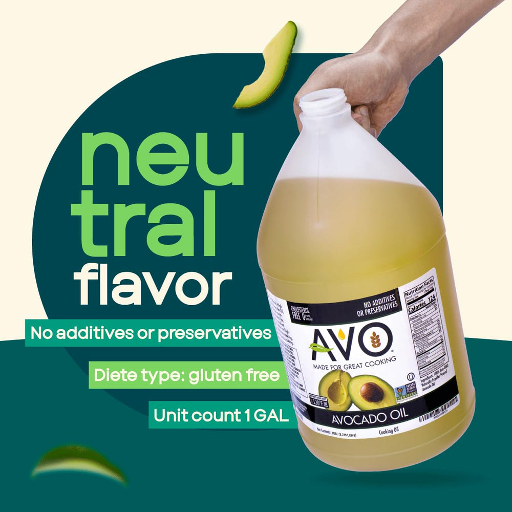 AVO Bulk Avocado Oil healthy cooking oil option for plant-based diets.