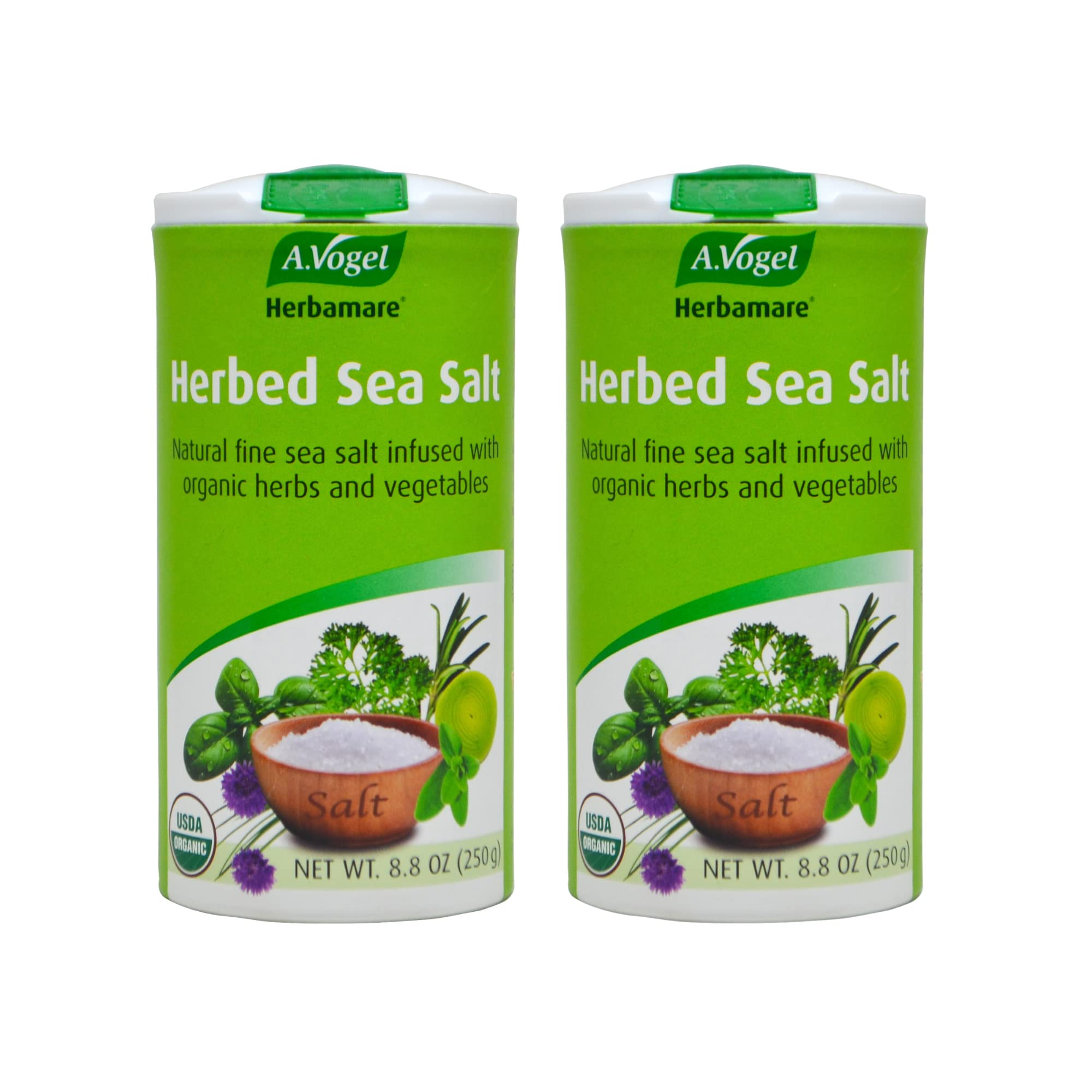 A.Vogel Herbamare packaging front highlights organic herbs for natural flavor