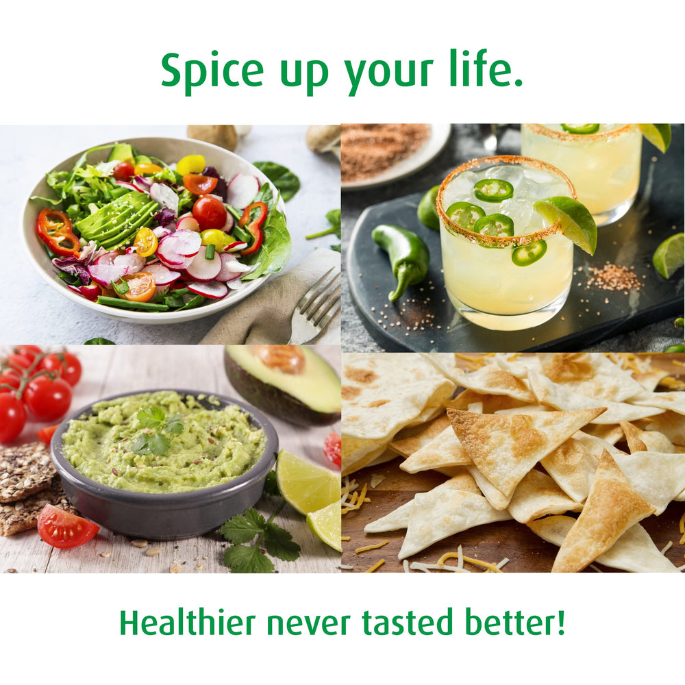 A.Vogel Herbamare Spicy Sea Salt bottle beside herbs emphasizing natural ingredients.