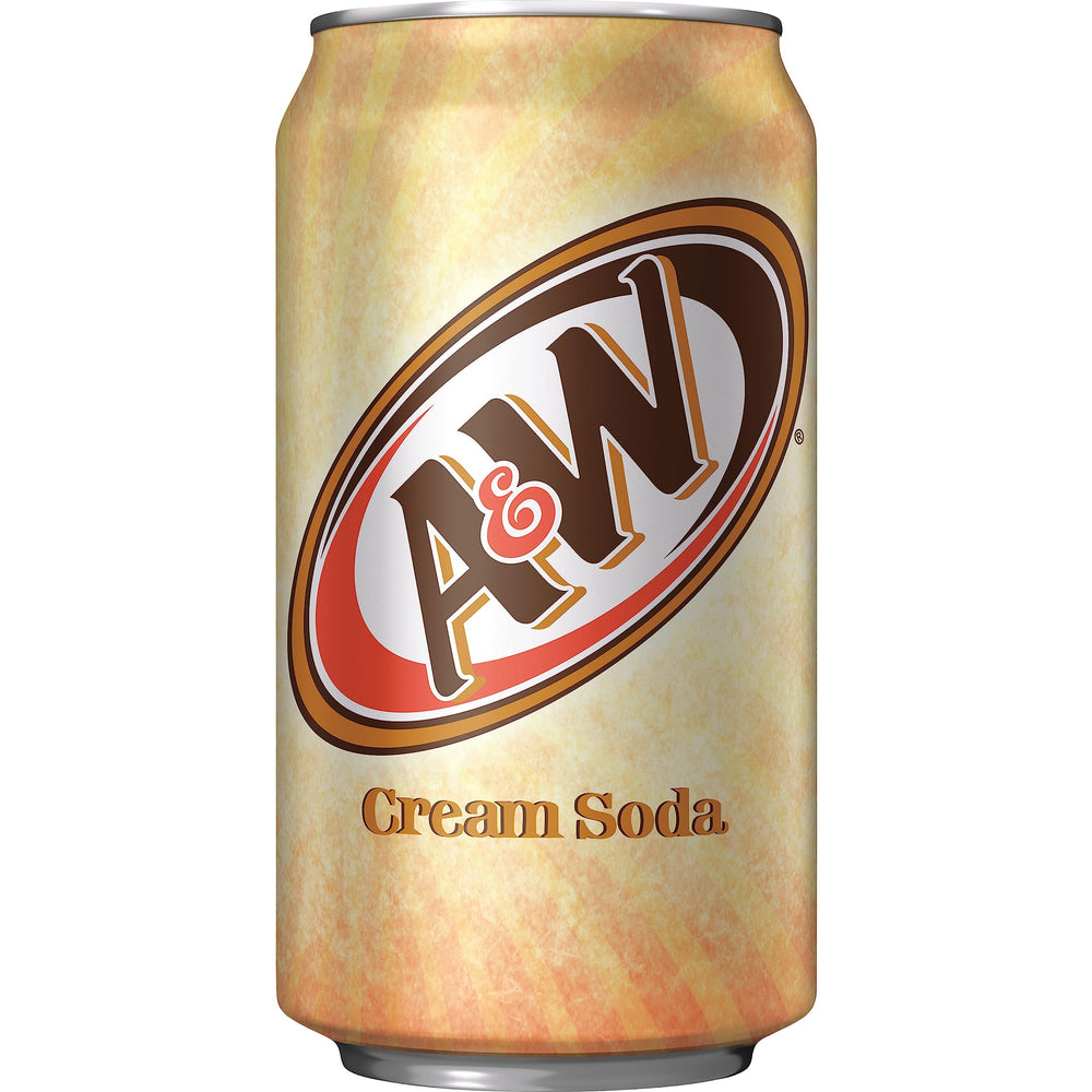 A&W Cream Soda bubbles in a clear glass for purity.