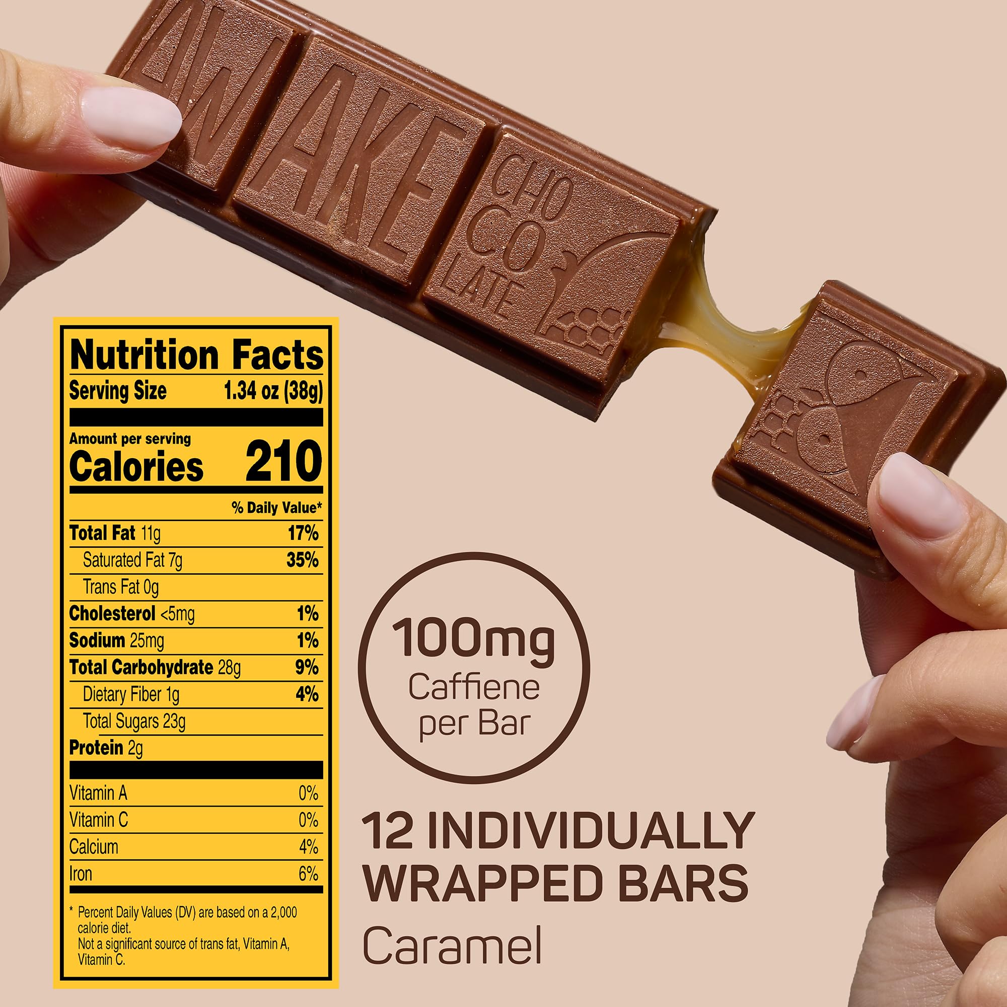 Individually wrapped AWAKE bars ready for travel and daily use.